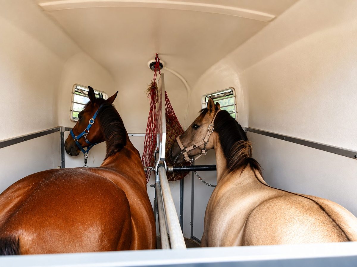 Konie w trakcie transportu